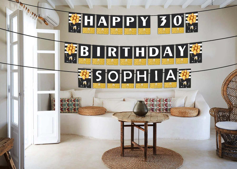 30th Birthday Party Banner for Decoration