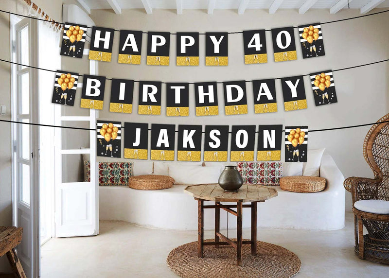 40th Birthday Party Banner for Decoration