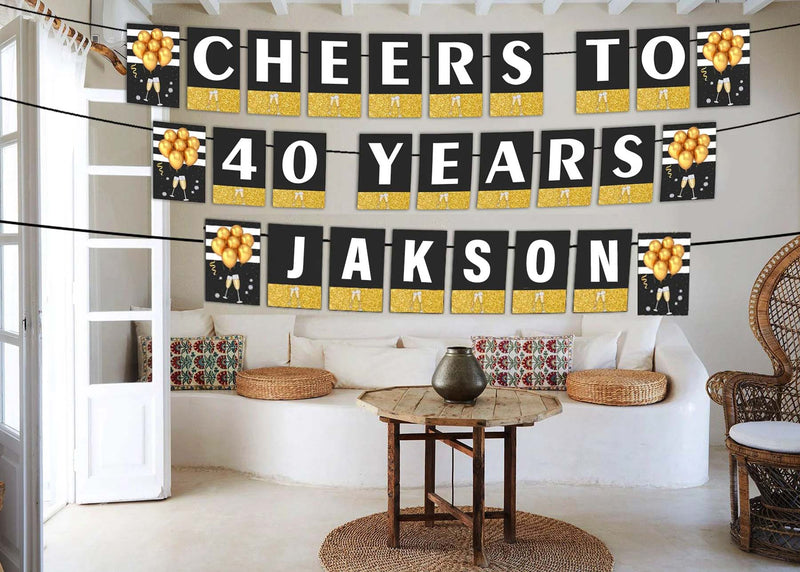 40th Birthday Party Banner for Decoration