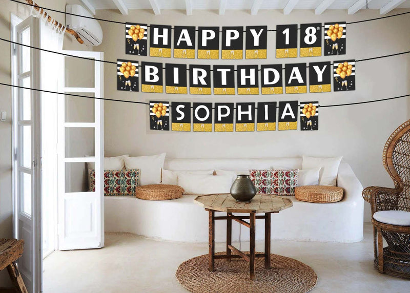 18th Birthday Party Banner for Decoration