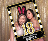 18th Birthday Party Selfie Photo Booth Frame & Props