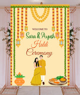 Haldi Ceremony Welcome Board for Decoration