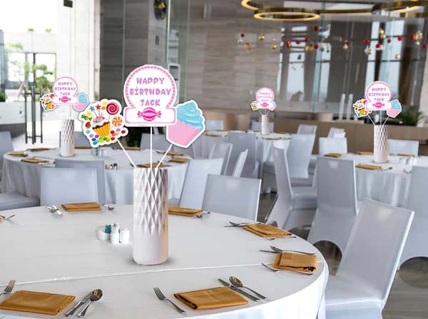 Candyland Theme Birthday Party Table Toppers for Decoration