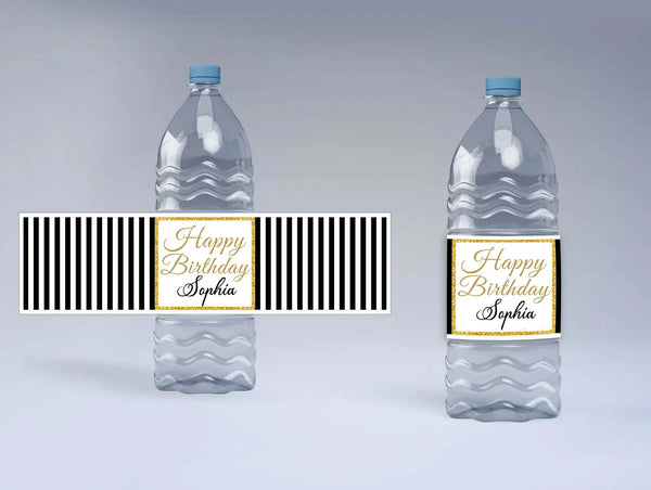 18th Birthday Theme Water Bottle Labels