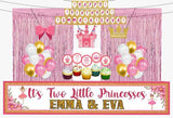 Twin Girls Birthday Party Decoration Kit - Personalized