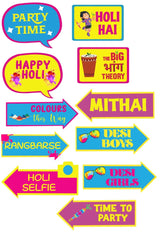 Holi Party Photo Booth Props Kit