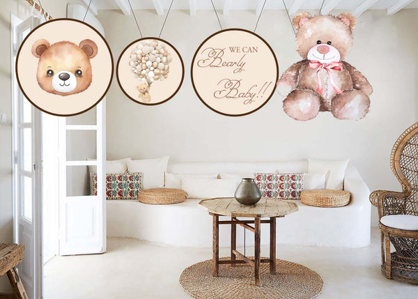 We Can Bearly Wait Theme Baby Shower Party Theme Hanging Set for Decoration