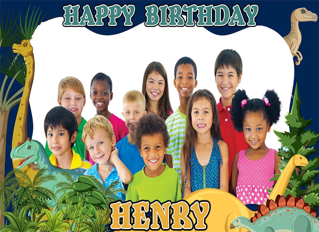 Dinosaur Theme Birthday Party Selfie Photo Booth Frame