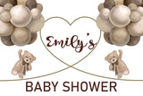 We Can Bearly Wait Baby Shower Party Personalized Backdrop.