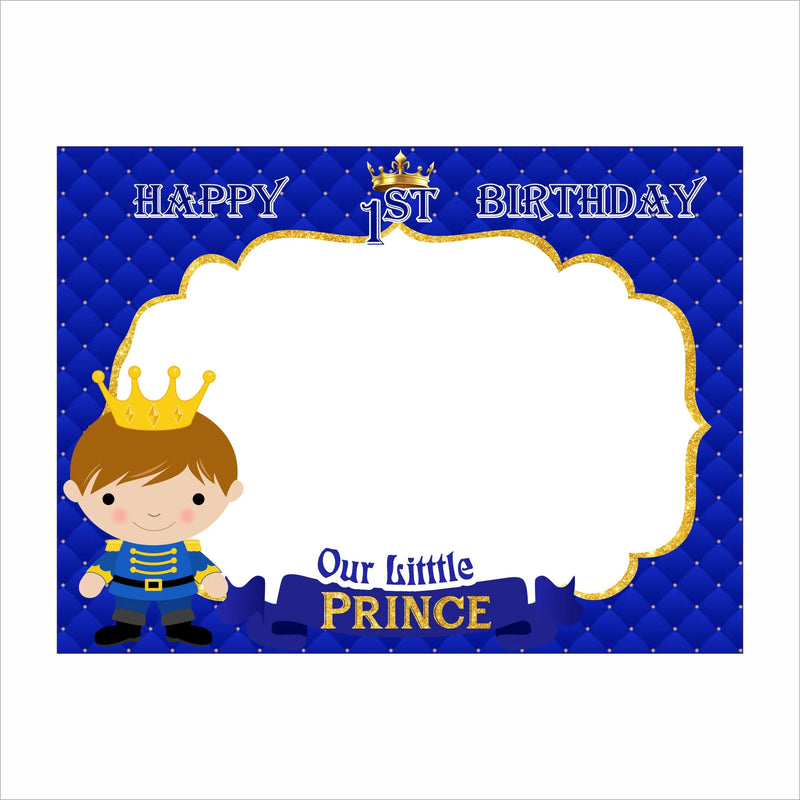 Prince Birthday Party Selfie Photo Booth Frame & Props