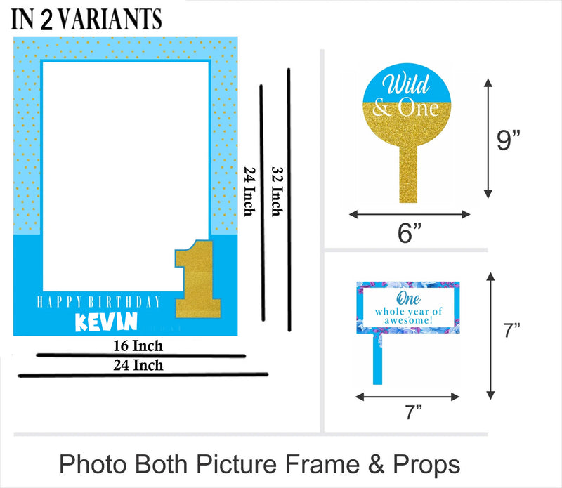 One Is Fun Birthday Party Selfie Photo Booth Frame & Props