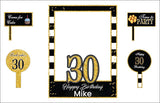 30th Theme Birthday Party Selfie Photo Booth Frame