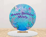 Mermaid Theme Birthday Party Round Backdrop