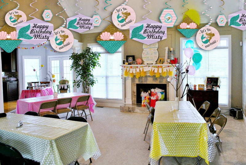 Mermaid Theme Birthday Party Theme Hanging Set for Decoration