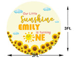 Sunshine Theme Birthday Party Round Backdrop