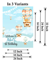 Hot Air Balloon Theme Birthday Party Yard Sign/Welcome Board