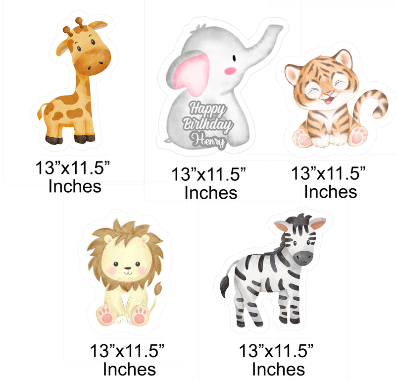 Jungle Safari Theme Birthday Party Cutouts