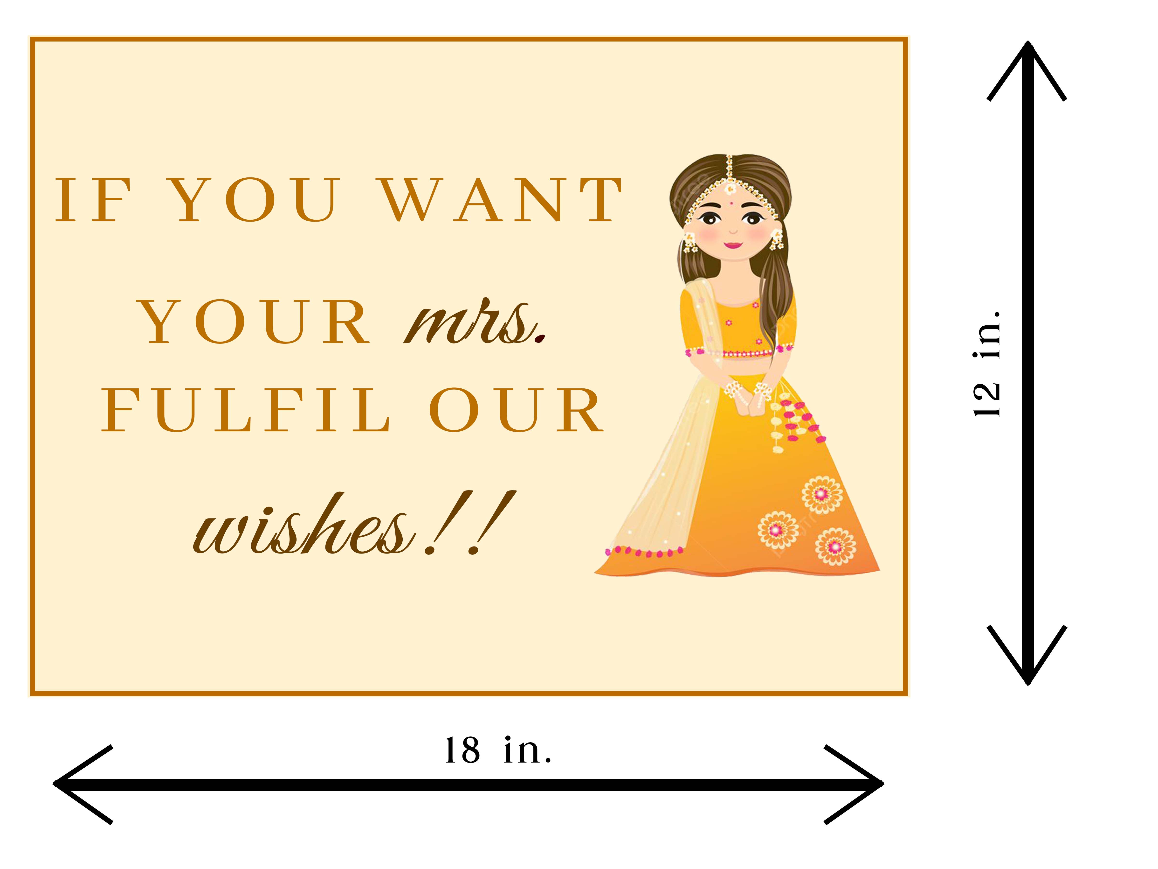 Fun Desi Wedding Signs/ Desi Indian Wedding/ Hindu Wedding Rasam Signs