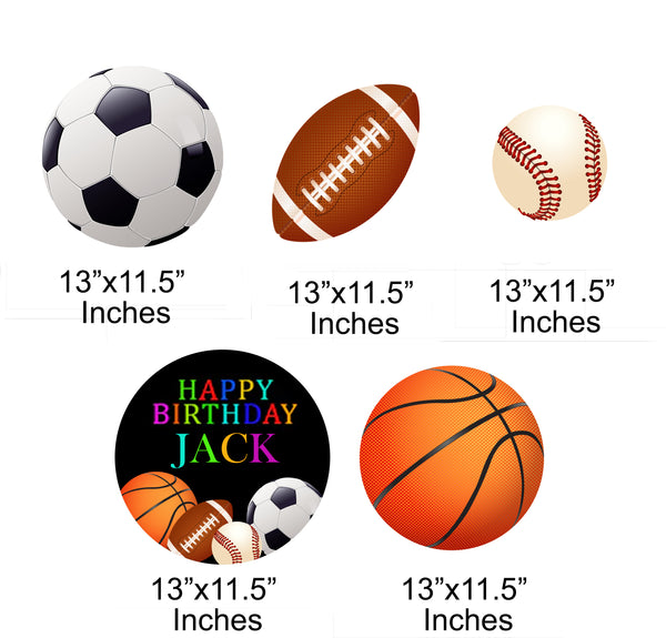 Sports Theme Birthday Party Cutouts