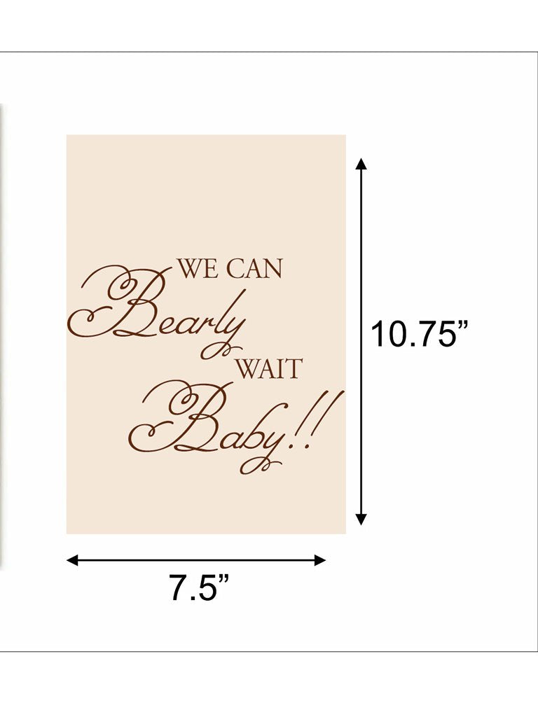 We Can Bearly Wait Theme Baby Shower Paper Door Banner/ Wall Decoration