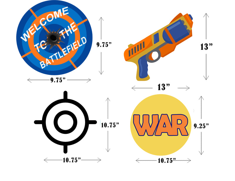 Battlefield Birthday Party Theme Hanging Set for Decoration