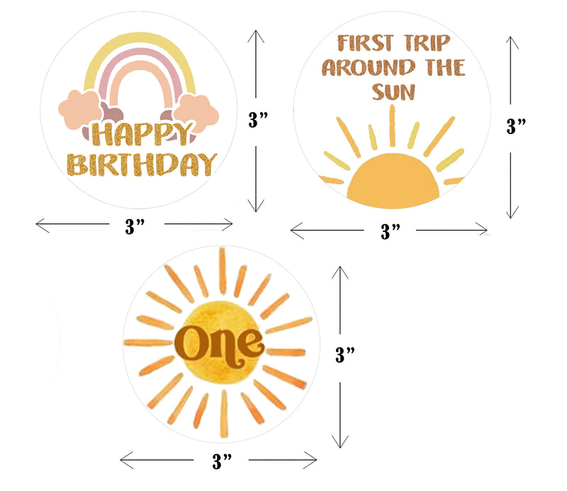 First Trip Around The Sun  Birthday Party Paper Decorative Straws