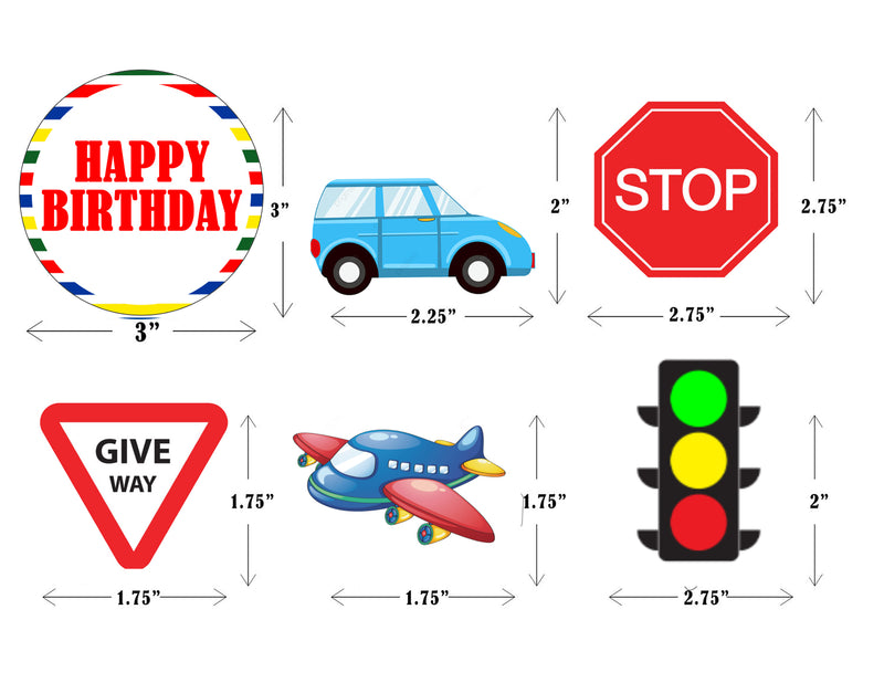 Transport Theme Birthday Party Cake Topper /Cake Decoration Kit