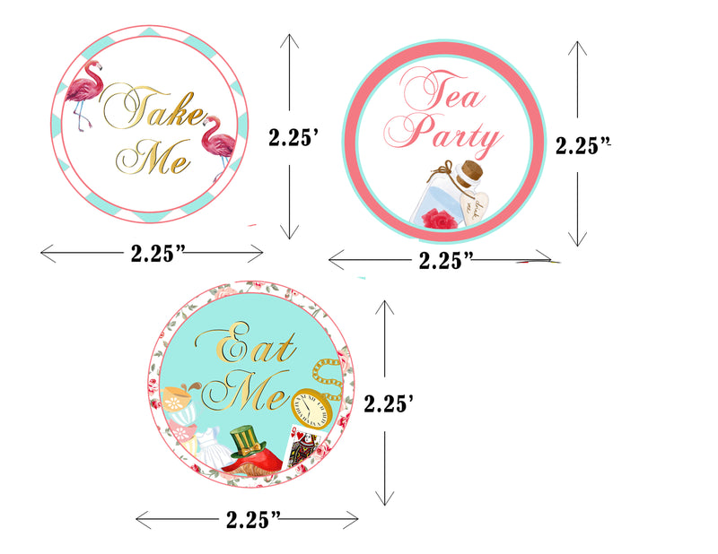 Tea Party Theme Birthday Party Cupcake Toppers for Decoration