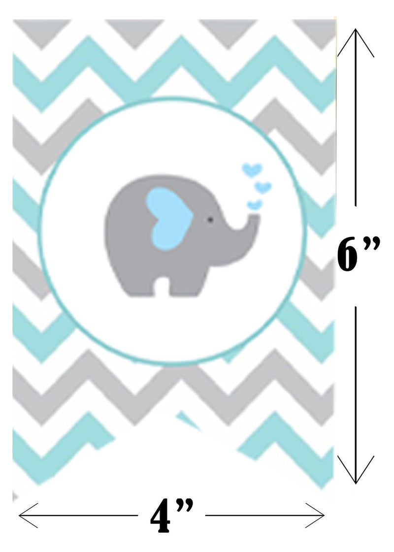 Baby Elephant Theme Birthday Party Banner for Decoration