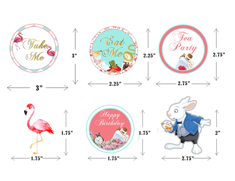 Tea Party Theme Party Cake Topper /Cake Decoration Kit