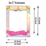 Unicorn Birthday Party Selfie Photo Booth Frame