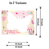 Butterflies and Fairies Theme Birthday Party Selfie Photo Booth Frame & Props