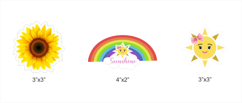 Sunshine Theme Birthday Party Paper Decorative Straws