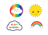 Rainbow Birthday Party Paper Decorative Straws