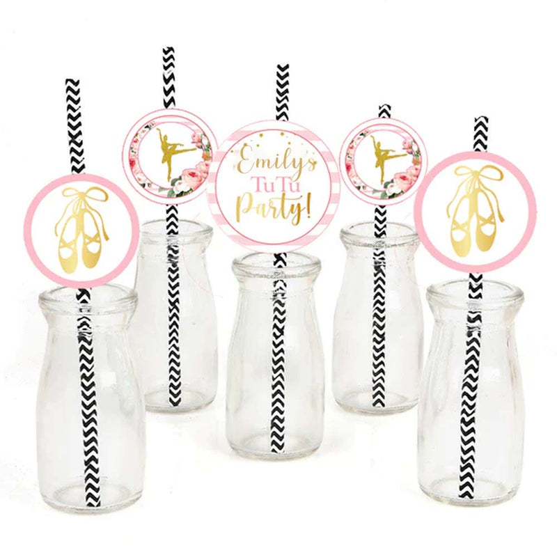 Ballerina Birthday Party Paper Decorative Straws