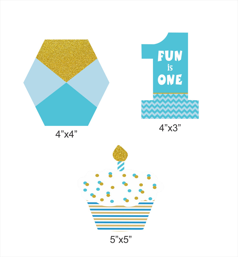 One Is Fun Theme Birthday Party Table Toppers for Decoration