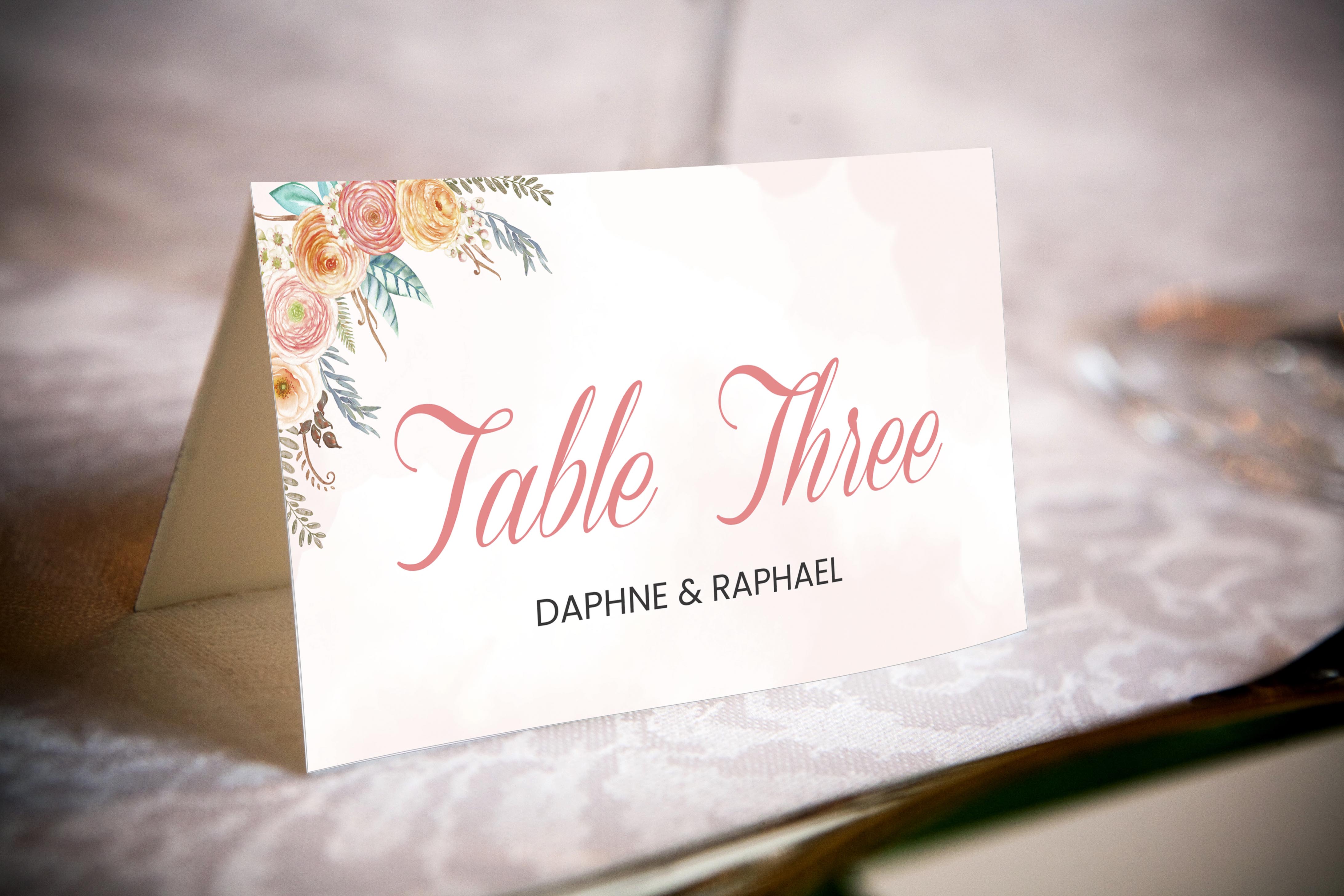 Boho Theme Wedding Table Numbers/ Table Placecards