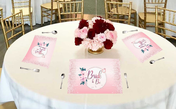 Bride To Be Theme Bridal Shower Table Mats for Decoration