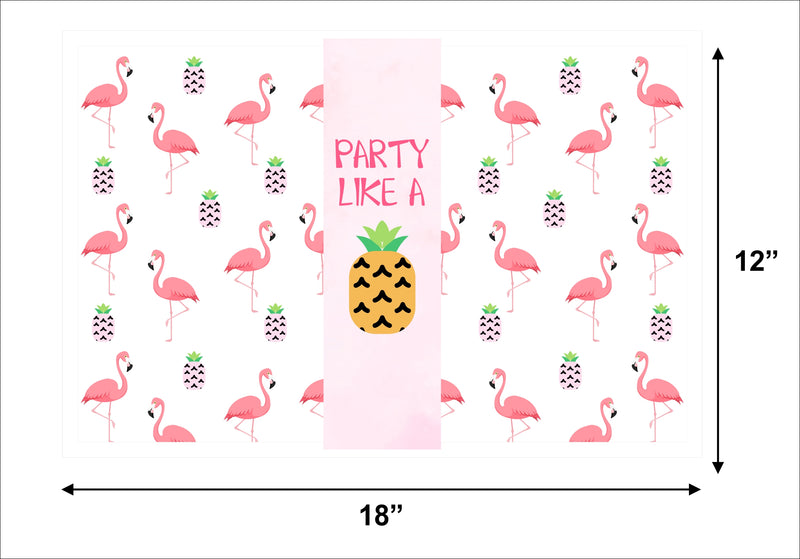 Flamingo Theme Birthday Table Mats for Decoration