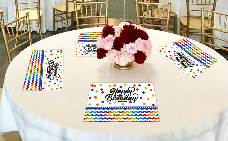 Joyful Party Birthday Table Mats for Decoration