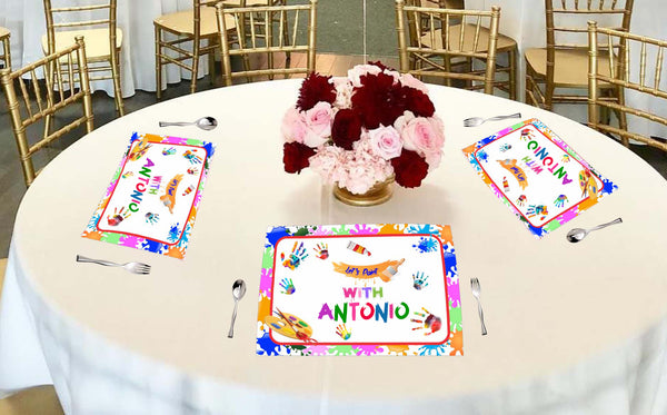 Art and Paint  Birthday Table Mats for Decoration