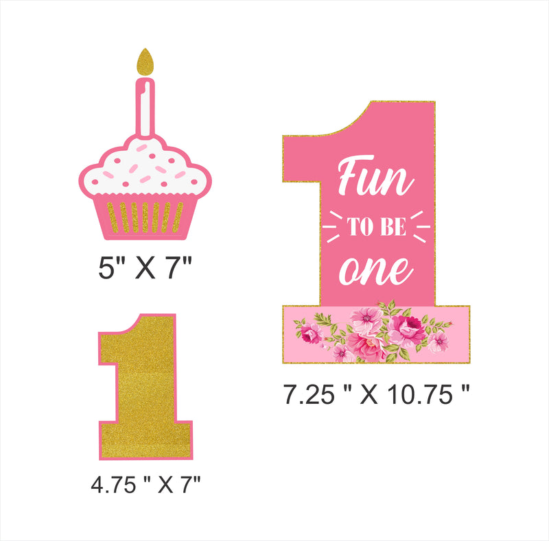 One Is Fun Theme Birthday Party Table Toppers for Decoration