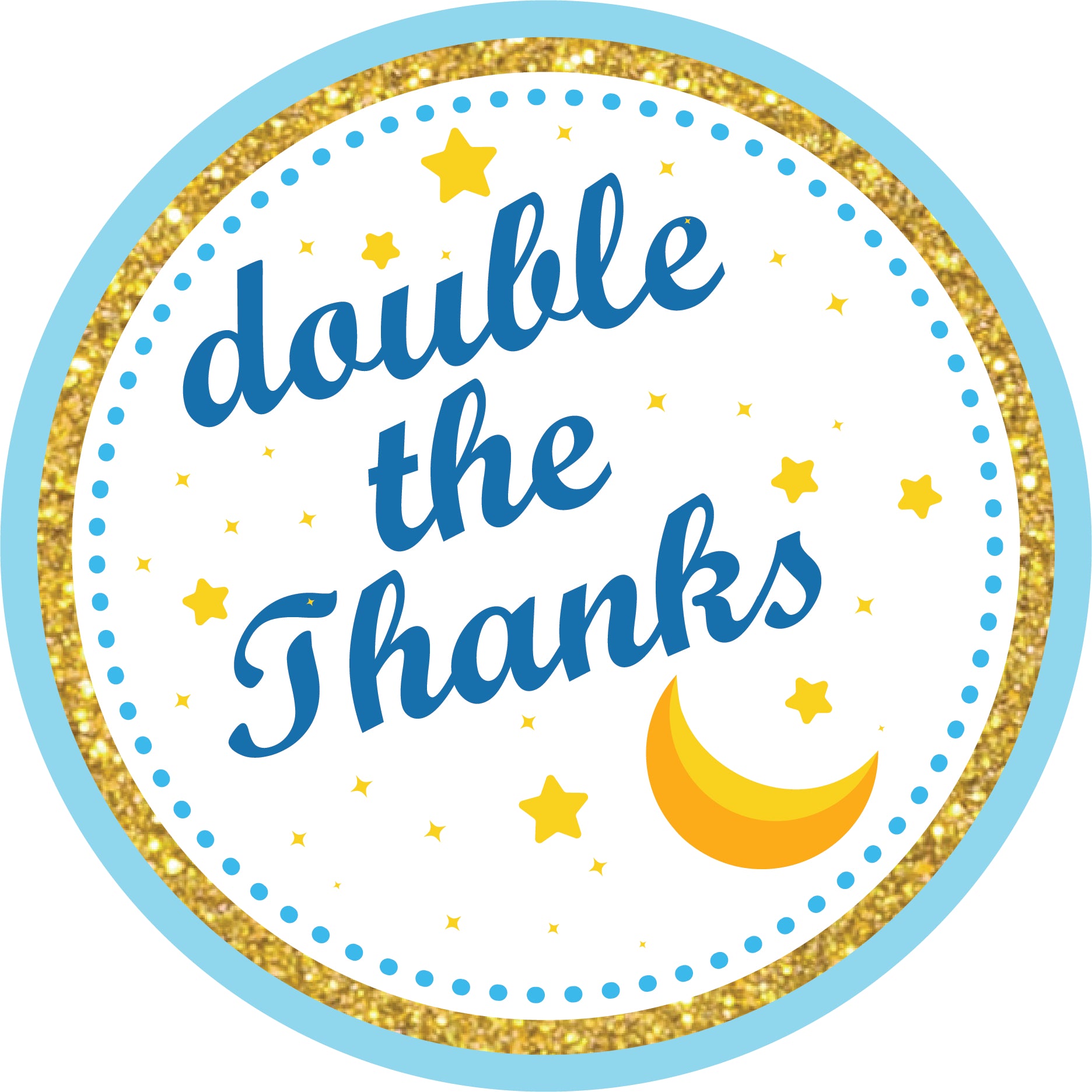 Twin Boys Party Birthday Thank You Tags/Return Gift tags