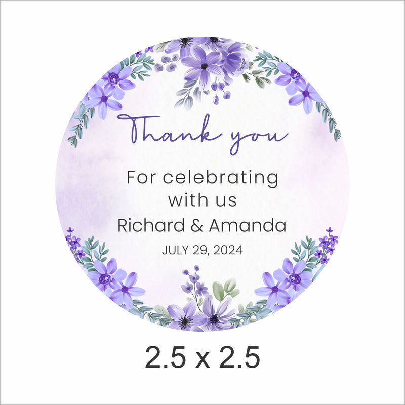 Wedding Thank You Favor Tag/Stickers