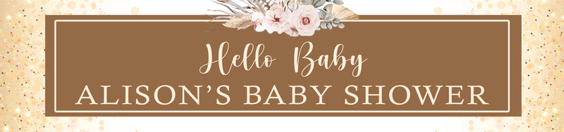 Boho Theme Baby Shower Water Bottle Labels