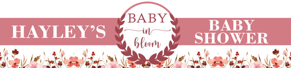 Baby In Bloom Theme Baby Shower Water Bottle Labels