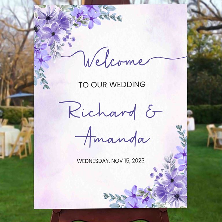 Wedding Welcome Sign Board for Decoration