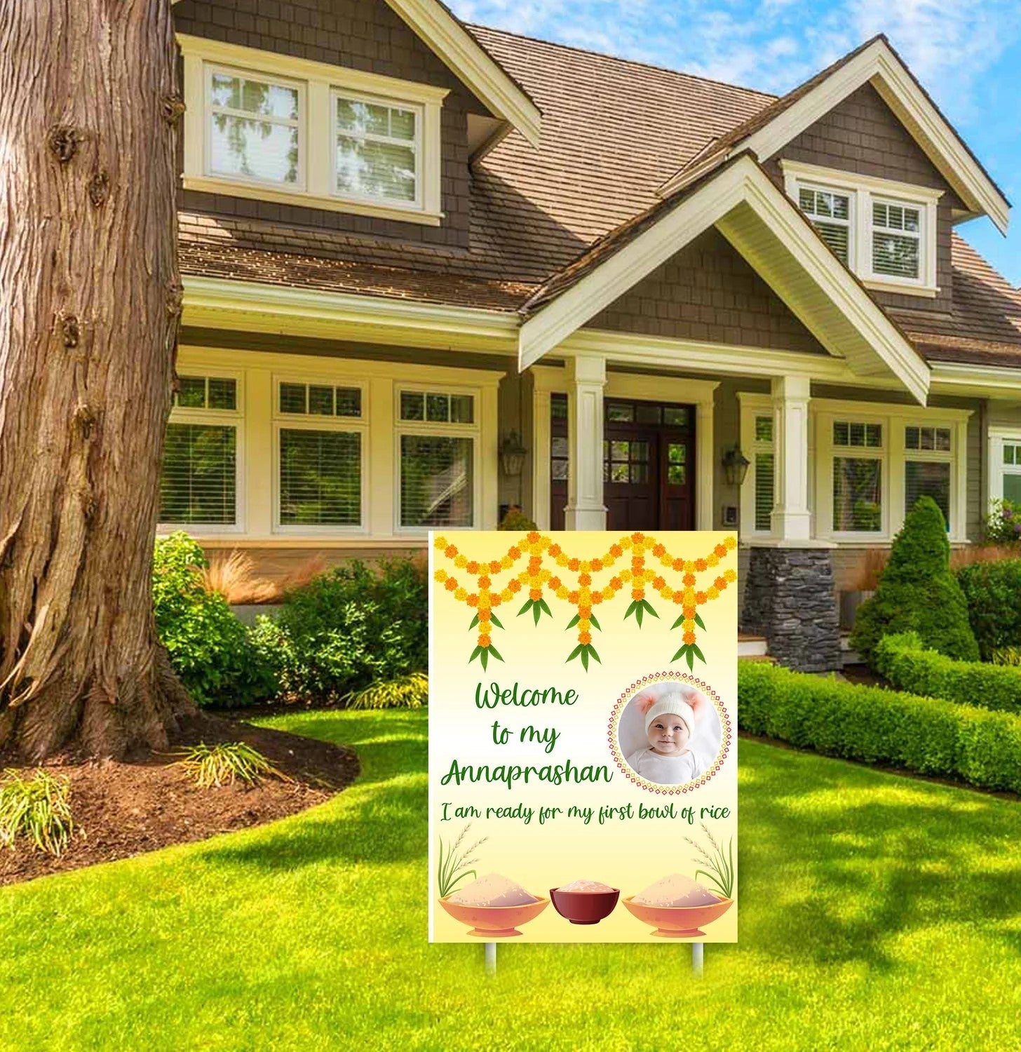 Annaprashan Ceremony Personalized Yard Sign/Welcome Board