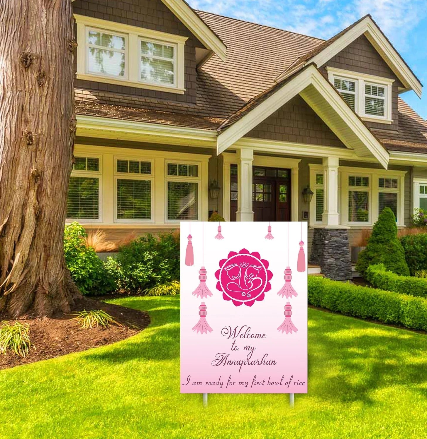 Annaprashan Ceremony Personalized Yard Sign/Welcome Board