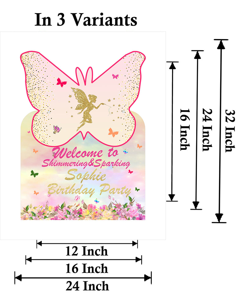 Butterfly Theme Birthday Party Yard Sign/Welcome Board.